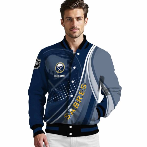 personalized buffalo sabres wave patterns navy blue jacket high quality