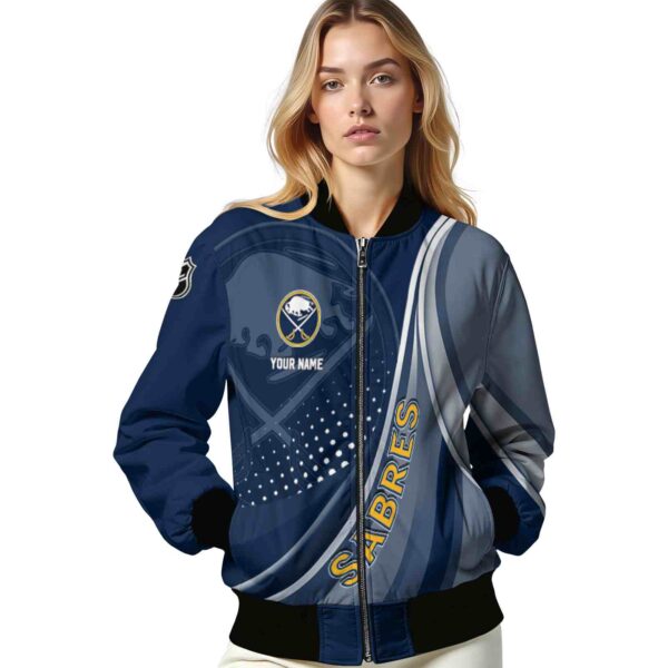 personalized buffalo sabres wave patterns navy blue jacket latest model
