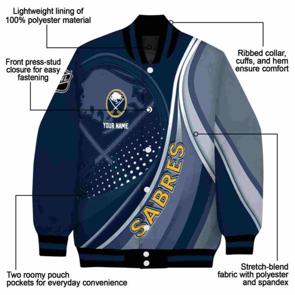personalized buffalo sabres wave patterns navy blue jacket new arrival