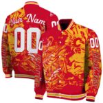 personalized calgary flames fishing art red jacket best selling
