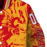 personalized calgary flames fishing art red jacket best selling