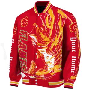 personalized calgary flames fishing passion red white jacket best selling