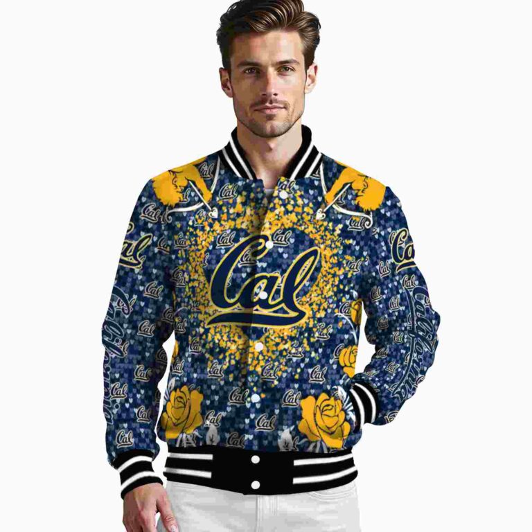 personalized california golden bears heart explosion blue jacket high quality