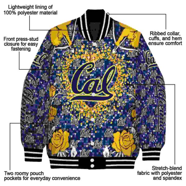 personalized california golden bears heart explosion blue jacket new arrival