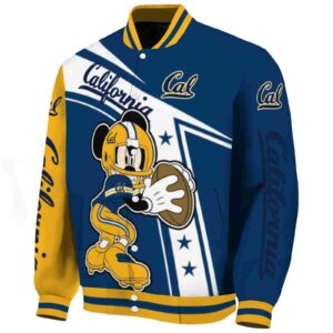 personalized california golden bears mickey football blue white jacket best selling