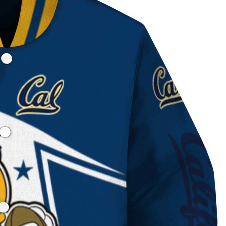 personalized california golden bears mickey football blue white jacket premium grade