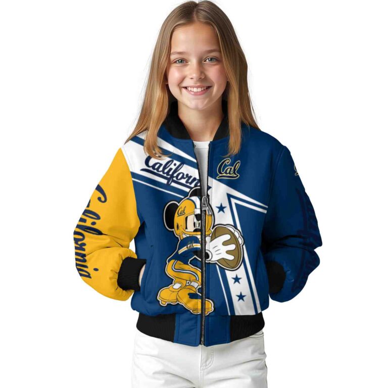 personalized california golden bears mickey football blue white jacket top rated