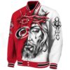 personalized carolina hurricanes jesus tears red white jacket best selling