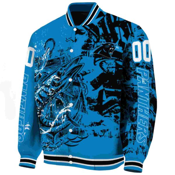 personalized carolina panthers fishing art blue jacket best selling