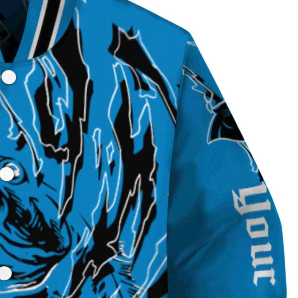 personalized carolina panthers fishing passion blue white jacket premium grade