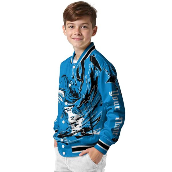 personalized carolina panthers fishing passion blue white jacket trendy