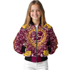 personalized central michigan chippewas heart explosion maroon jacket top rated