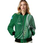 personalized charlotte 49ers wave patterns green jacket best selling