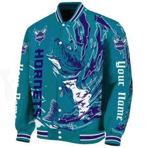 personalized charlotte hornets fishing passion teal white jacket best selling