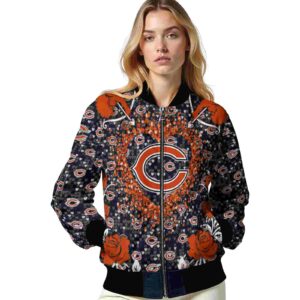 personalized chicago bears heart explosion blue jacket latest model