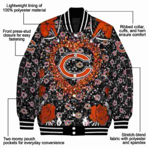 personalized chicago bears heart explosion blue jacket new arrival