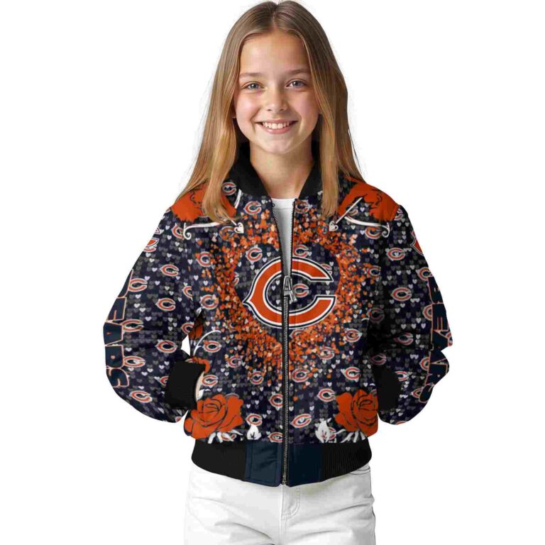 personalized chicago bears heart explosion blue jacket top rated