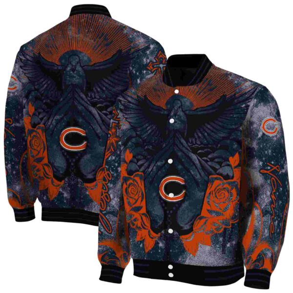 personalized chicago bears praying hands blue jacket fashion forward