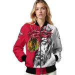 personalized chicago blackhawks jesus tears red white jacket best selling