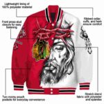 personalized chicago blackhawks jesus tears red white jacket best selling