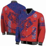 personalized chicago cubs fishing rod red jacket best selling
