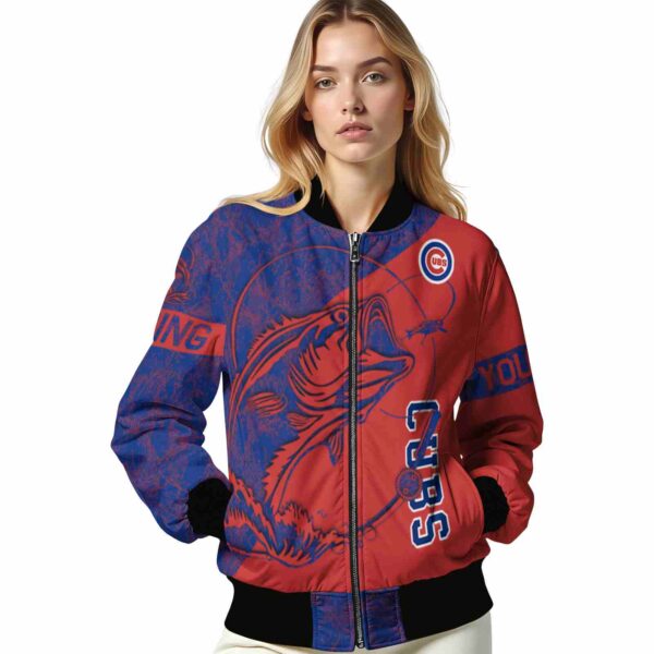 personalized chicago cubs fishing rod red jacket latest model