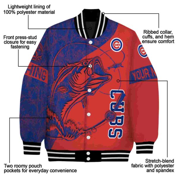 personalized chicago cubs fishing rod red jacket new arrival