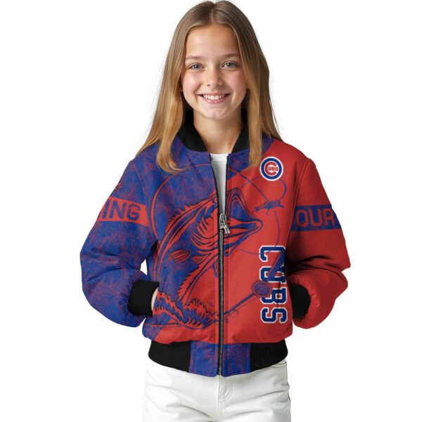 personalized chicago cubs fishing rod red jacket top rated