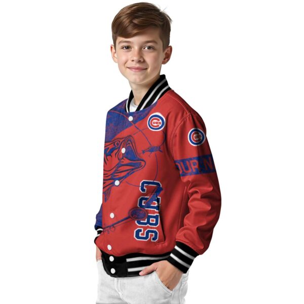 personalized chicago cubs fishing rod red jacket trendy