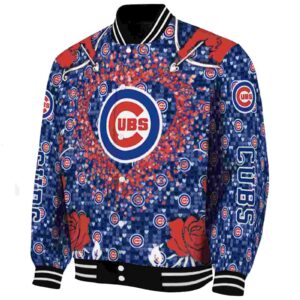 personalized chicago cubs heart explosion blue jacket best selling