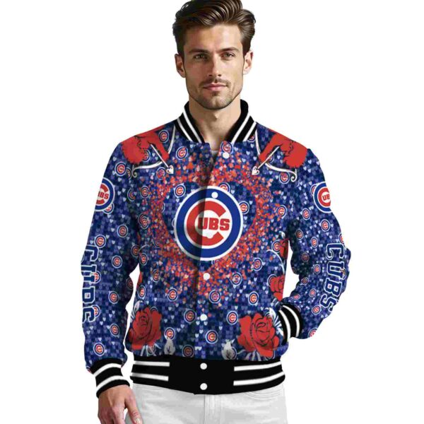 personalized chicago cubs heart explosion blue jacket high quality