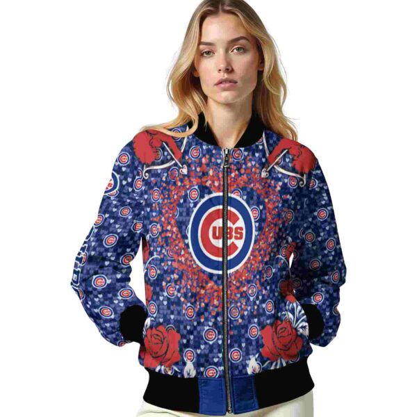personalized chicago cubs heart explosion blue jacket latest model