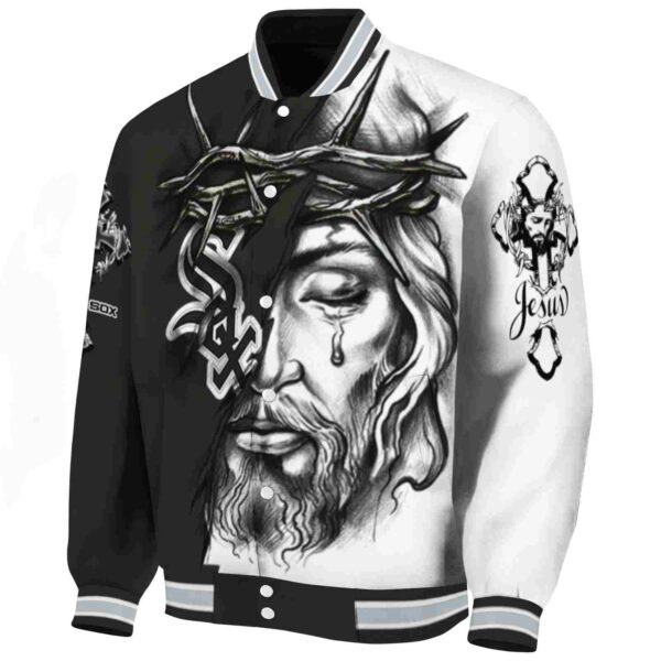 personalized chicago white sox jesus tears black white jacket best selling