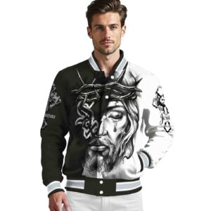 personalized chicago white sox jesus tears black white jacket high quality
