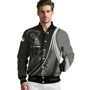 personalized chicago white sox wave patterns black jacket high quality