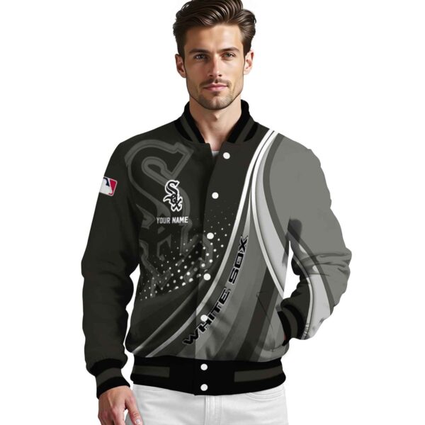 personalized chicago white sox wave patterns black jacket high quality