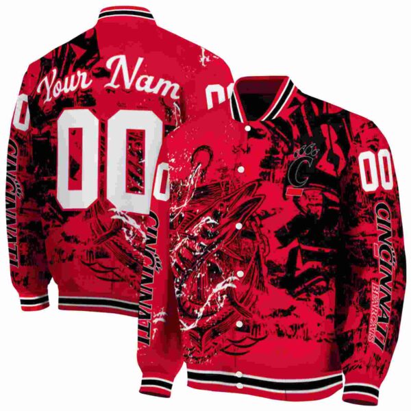 personalized cincinnati bearcats fishing art red jacket fashion forward