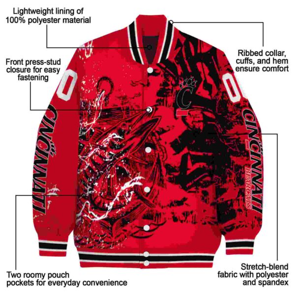 personalized cincinnati bearcats fishing art red jacket new arrival