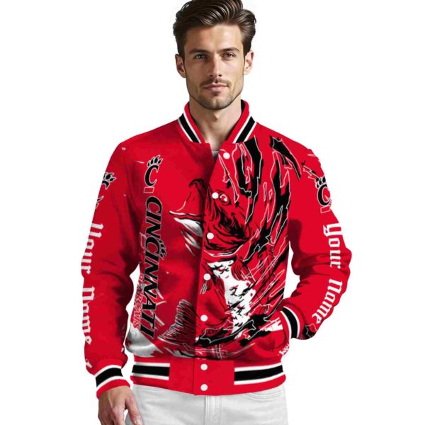 personalized cincinnati bearcats fishing passion red white jacket high quality