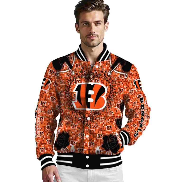 personalized cincinnati bengals heart explosion orange jacket high quality