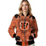 personalized cincinnati bengals heart explosion orange jacket best selling