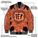 personalized cincinnati bengals heart explosion orange jacket best selling