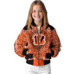 personalized cincinnati bengals heart explosion orange jacket best selling