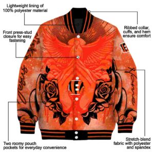 personalized cincinnati bengals praying hands orange jacket new arrival