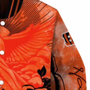 personalized cincinnati bengals praying hands orange jacket premium grade