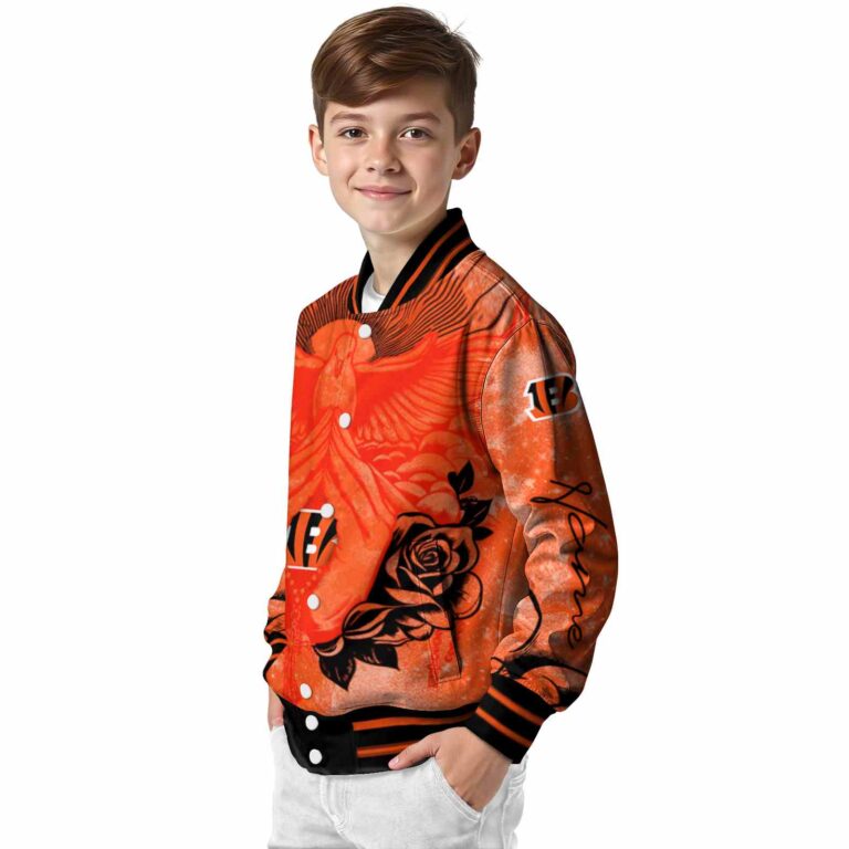 personalized cincinnati bengals praying hands orange jacket trendy