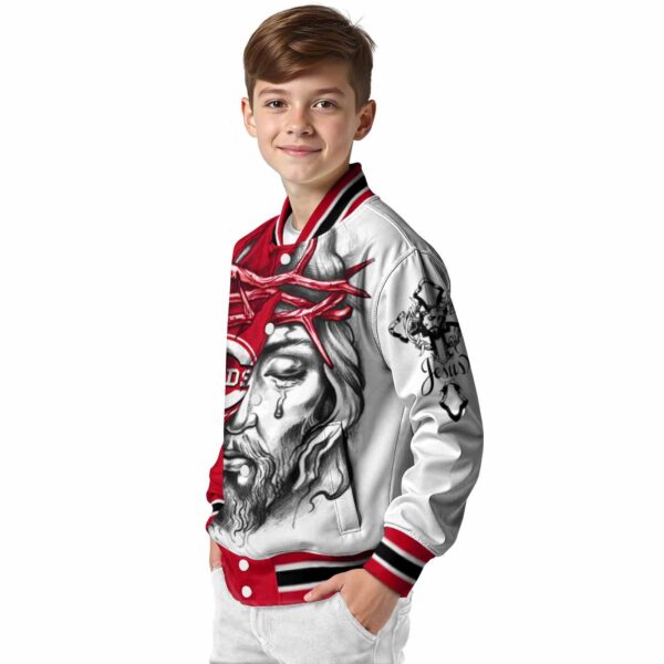 personalized cincinnati reds jesus tears red white jacket trendy