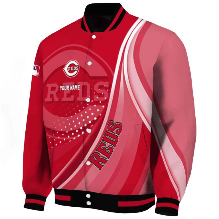 personalized cincinnati reds wave patterns red jacket best selling