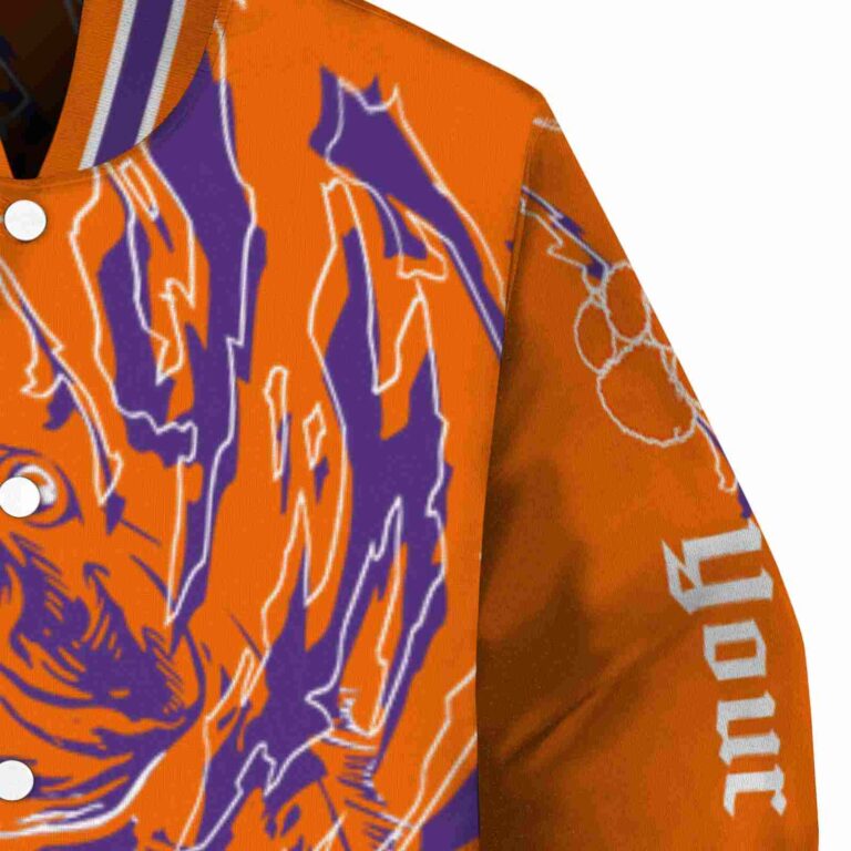 personalized clemson tigers fishing passion orange white jacket premium grade