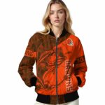 personalized cleveland browns fishing rod orange jacket best selling